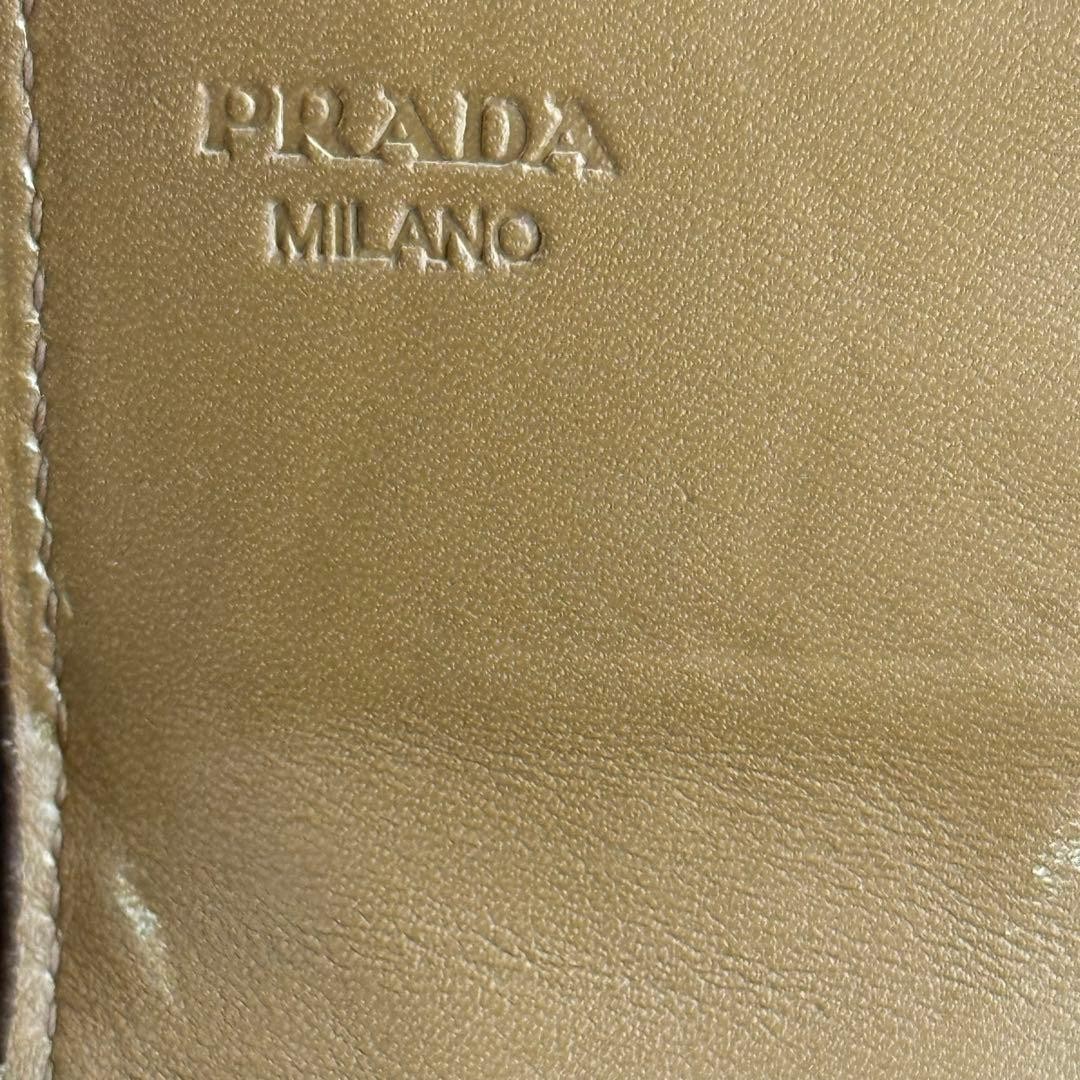 Prada Crocodile Embossed Leather Card Case Brown Business Card Holder thumbnail 13