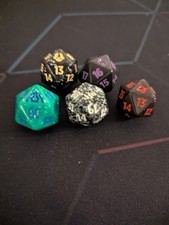 5 magic The Gathering D20 Spindown Dice