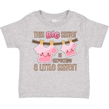 Inktastic This Big Sister Is Expecting A Little Sister Toddler T-Shirt Gender