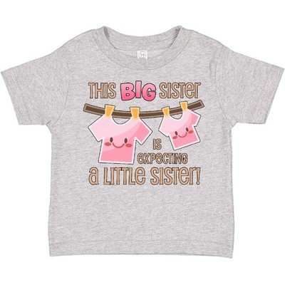 Inktastic This Big Sister Is Expecting A Little Sister Toddler T-Shirt Gender
