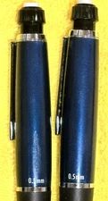 Paper Mate PhD Pencils (2) .5mm Rare Midnight Blue & Chrome Trim, New, Seconds