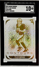 2025 Panini Phoenix Contours Tyler Shough White Shimmer RC CASE HIT SGC 10 #23 