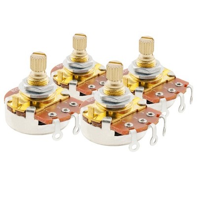 Musiclily Pro 4X Brass Shaft Full Metric B250K Linear Taper Guitar Potentiometer