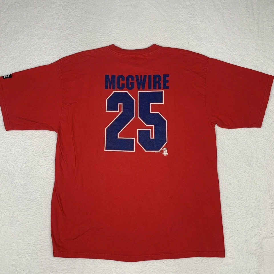 Camiseta De Colección Starter Mark McGwire Cardenales de San Luis Para Hombre Talla 2XL Roja Años 90 Foto 2 de 4