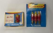Lot Of 5 Vintage Candle Flame Replacement Light Bulbs