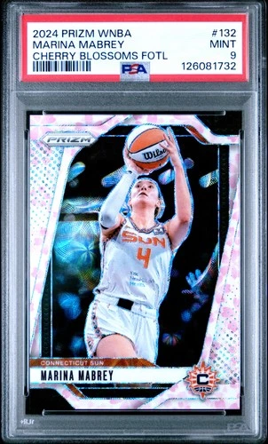 2024 PANINI PRIZM WNBA CHERRY BLOSSOMS FOTL #132 MARINA MABREY 1/20 PSA 9
