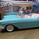 Vintage BARBIE 1957 Chevy Bel Air Convertible Car 1988 - Baby Blue & Pink - Rare