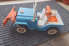 Vintage Tonka 1960s Blue Jeep Truck Model Pressed Steel Large