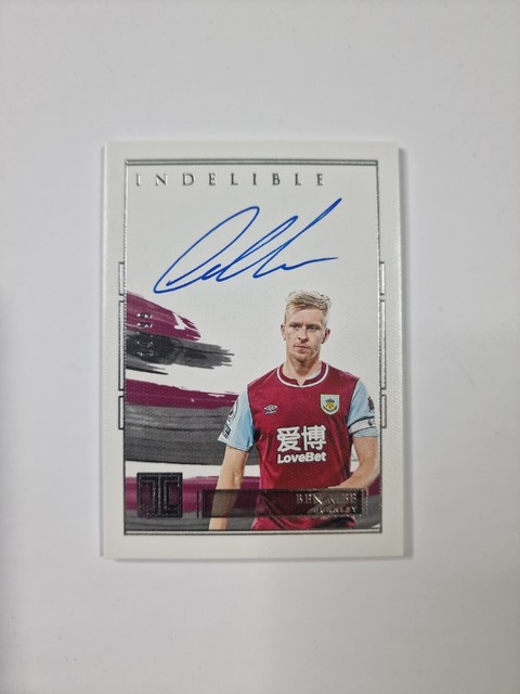 Ben Mee /99 Indelible Ink 2020-21 Panini Impeccable Soccer Burnley