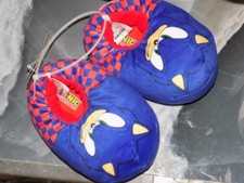 Sonic Hedgehog Slippers Slip On Size 7/8 Kids NEW