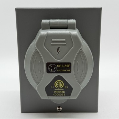 Joinfworld POP-1-SS2-50P 50 Amp Generator Inlet Box NIB