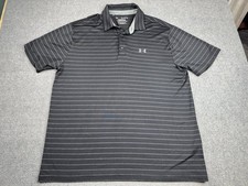 Under Armour The Playoff Polo Mens XL Black Stretch Performance Golf
