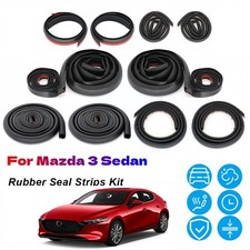 For Mazda 3 Sedan Door Rubber Seal Strips Weather Draft Wind Noise Reduction G