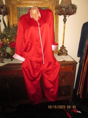 Valerie Stevens Pajama Set Brand new with tags size XL Red pink trim Lingerie