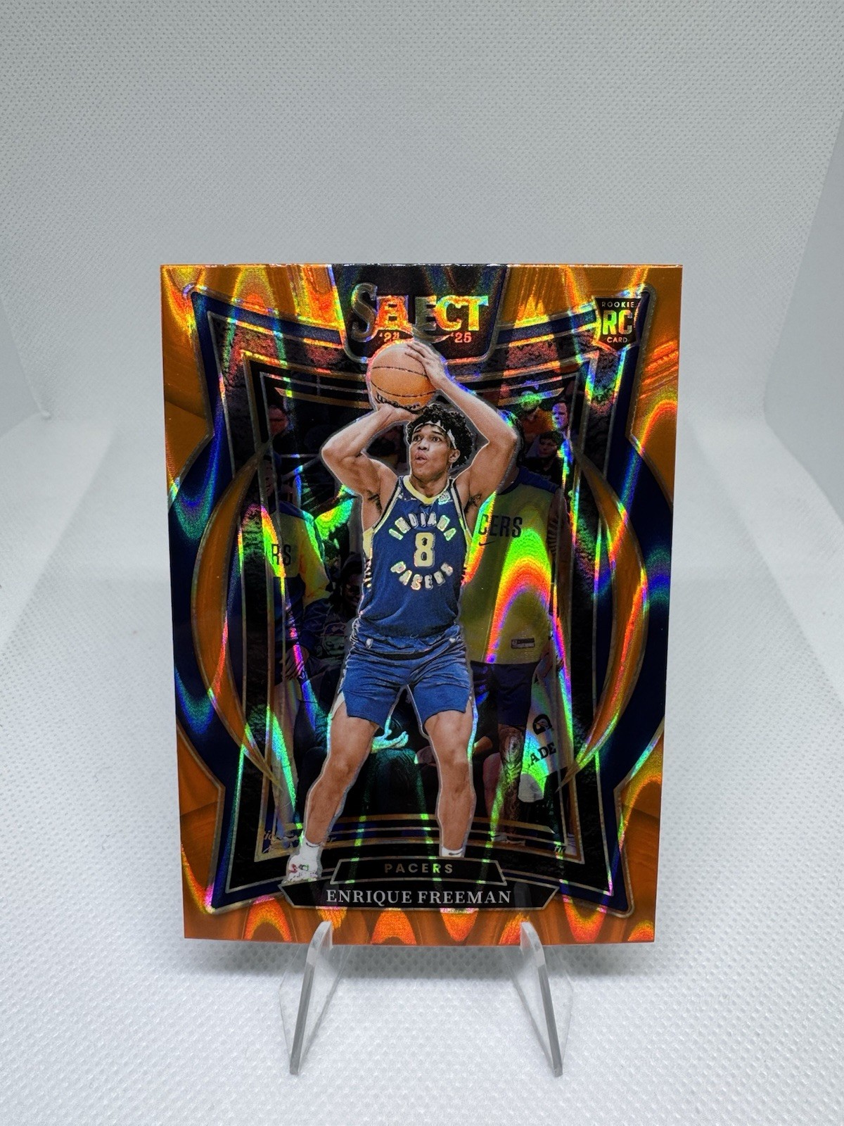 Enrique Freeman 2024-25 Panini Select Tectonic Orange Prizm (RC) #80 Rookie Card