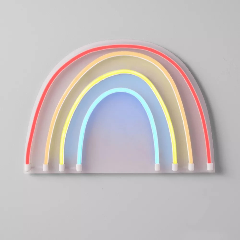 Pillowfort Rainbow Neon Kids Wall Decor Art Подвесной акцент установленный в списке ETL 2290₽