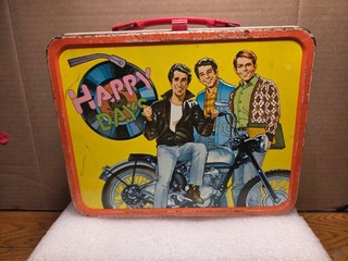 VINTAGE LUNCH BOX TIN 1976 HAPPY DAYS LUNCH BOX NO Thermos (The Fonz)