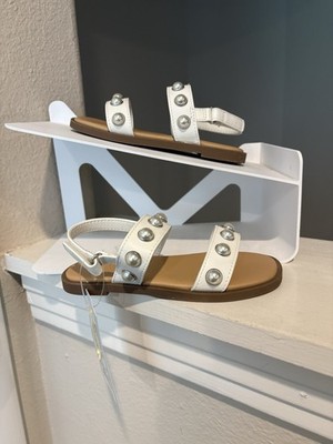 Selene Pearl Sandals - Cat & Jack  White Open Toe, Hook and Loop Infant Sz 5