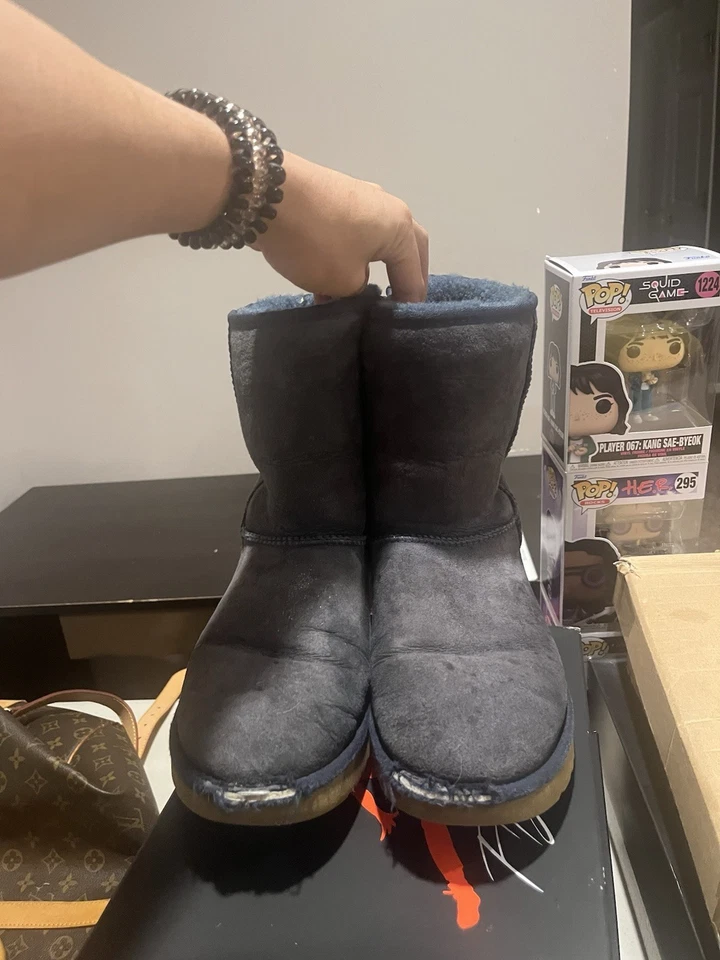Botas altas UGG azul/azul marino gamuza longitud media talla 12/hombre talla 10 Foto 4 de 4