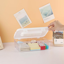Clear Plastic Storage Container with Lid Handle, Multipurpose Craft Organiz...