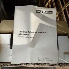 Bogen UTI1 Universal Telephone Interface w/ Installation and User Manual