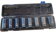 Quinn 8-Pc 1" Drive SAE & Metric Truck Service Impact Socket Set & Storage Case