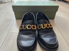 GUCCI Women's Loafers Horsebit Leather Black EU36/US6 120745c