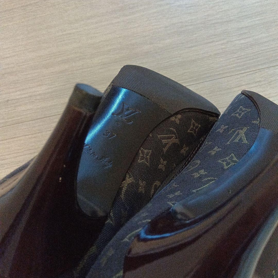 Louis Vuitton Pumps Pointed Toe Black Monogram Canvas Size 37 Abt US 6 Women thumbnail 6