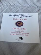 2006 Old Timers Day 50Th Anniversary Of Don Larsen’s Perfect Game Pin NY Yankees