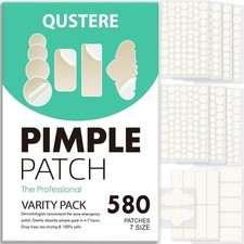 580 Count Pimple Patches for Face, Large Hydrocolloid Acne Patches Stick