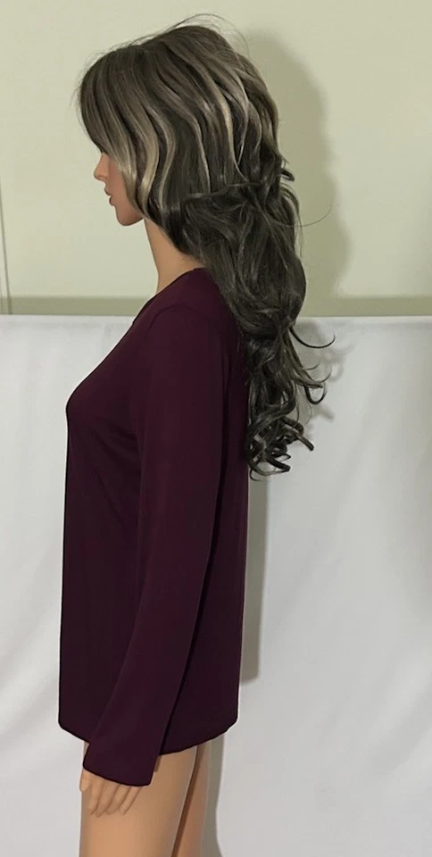 Camiseta Chico’s The Ultimate para mujer cuello redondo camiseta granate talla 1, mediana nueva sin etiquetas Foto 4 de 4