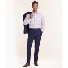 Brooks Brothers Dress Pants Mens 32x32 Navy Plaid Straight Leg Trouser NWT