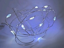 Pack of 5 Sets LED Holiday String Lights with 10 Micro LEDs White Light 36" Long