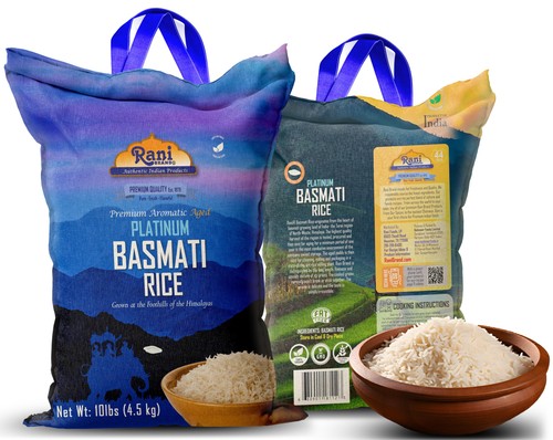Rani Platinum White Basmati Rice Extra Long Aged 10 Pound (Pack of 1)  - Picture 8 of 9