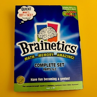 Brainetics Complete Set Parts 1 & 2 DVD s 1-5 + Playbooks Homeschool Math System
