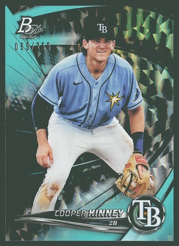 2022 Bowman Platinum #TOP-51 Cooper Kinney Aqua Ice Foilboard /250 SN