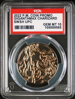 PSA 10 - 2022 Pokemon Promo Coin GIGANTAMAX CHARIZARD UPC | eBay