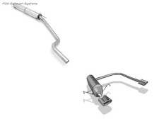  Duplex Komplettanlage ab Kat Opel Astra H inkl. GTC Benzin 135x80 flachoval