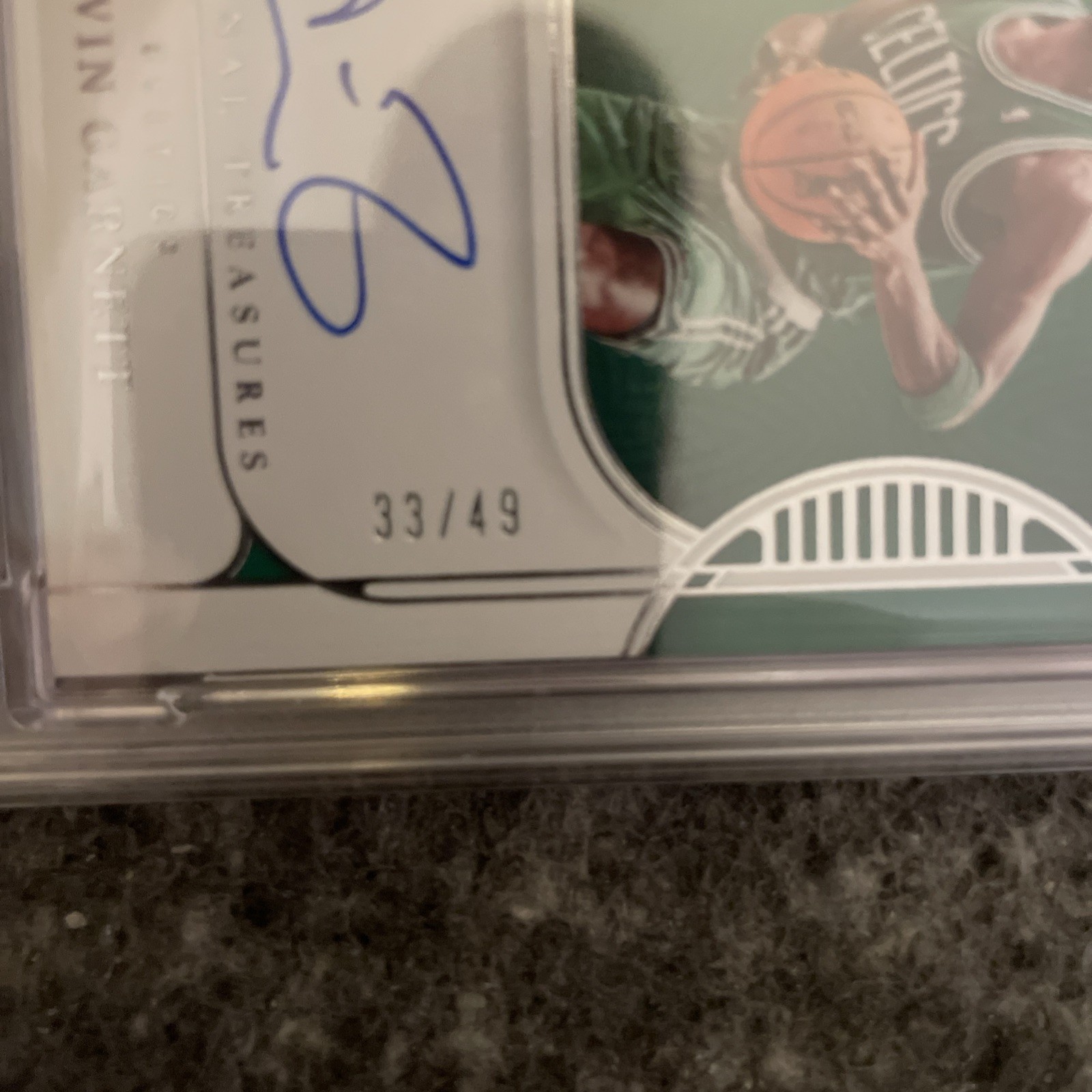Kevin Garnett 2022 National Treasures ON CARD AUTO /49! PSA 9 - POP 2, 0 PSA 10! view 2