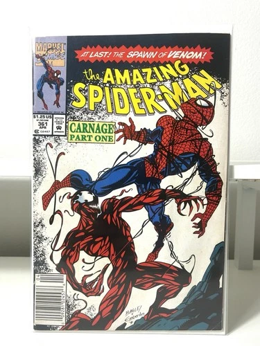 Amazing Spider-Man #361 Newsstand (FN/VF) Marvel 1992 Major Key 1st Carnage
