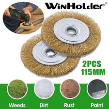 2x For Ryobi RAC814 Wire Brush 115mm Patio Cleaner Block Paving Wire Brush Wheel