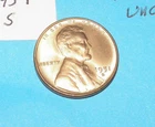 1951 S   CHOICE RED UNCIRCULATED   WHEAT CENT #4
