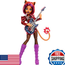 Monster High Toralei Music Club Doll w/ Varsity Jacket, Yearbook & Accessories