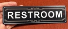 Vintage OIL GASOLINE GAS STATION Restroom TOILETS RESTROOM MEN WOMEN Sign
