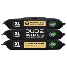 Wipes - Flushable Wipes - 3 Pack, 144 Count - Shea BUTTer Smooth Extra-Large - V
