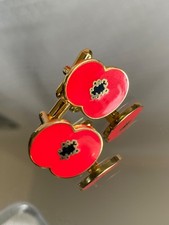 PRICE DROP! Royal British Legion Poppy Cufflinks - Toye, Kenning & Spencer
