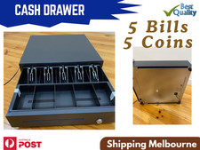 Manual Cash Drawer 5 Notes 5 Coins POS Till Box Heavy Duty