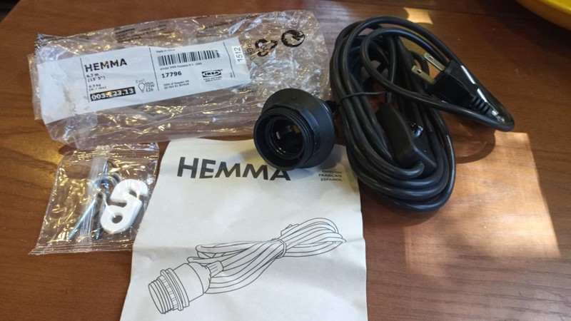 HEMMA 75W Hanging Light By IKEA 15'5"