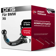 Für BMW X6 G06 (Oris) Anhängerkupplung abnehmbar + E-Satz 13pol universell neu