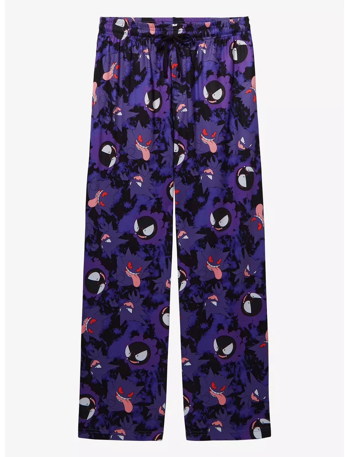 Pokemon Gengar Gastly Haunter Allover Print Sleep Pajama Pants Purple New